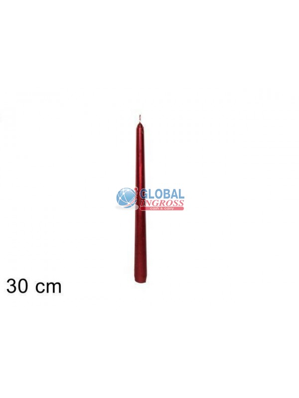 CANDELA METAL ROSSO 30cm