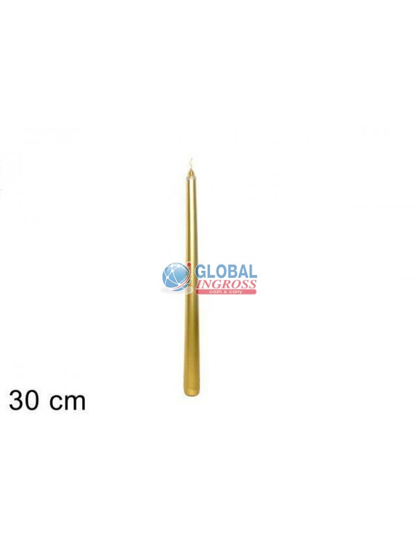 CANDELA METAL ORO 30cm