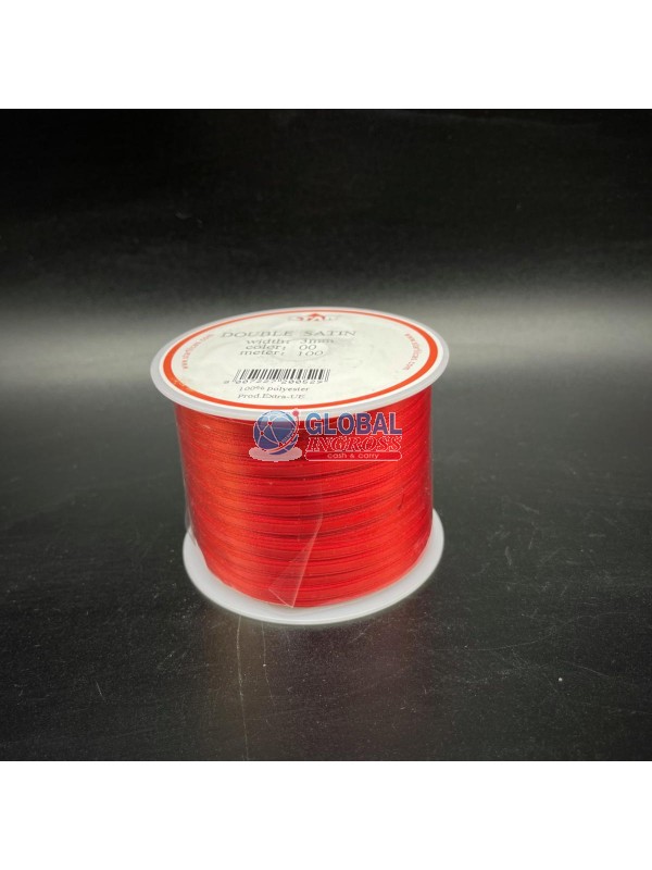 NASTRO RASO 3mm ROSSO