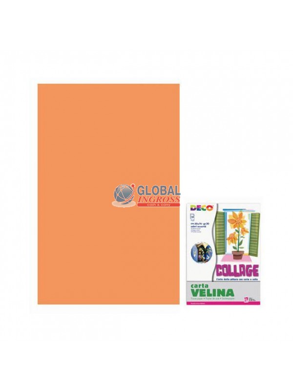 CARTA VELINA ARANCIO 50x76