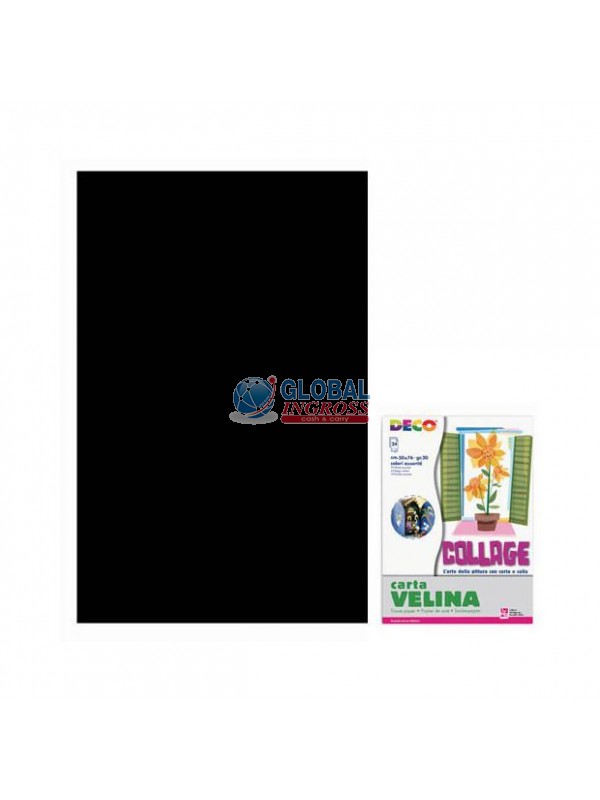 CARTA VELINA NERO 50x76