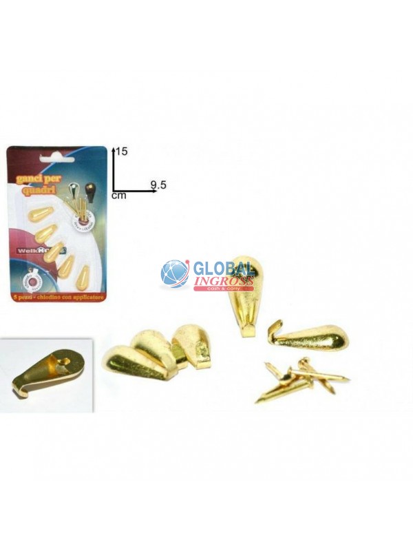 GANCI QUADRI INVIS. 5pzORO