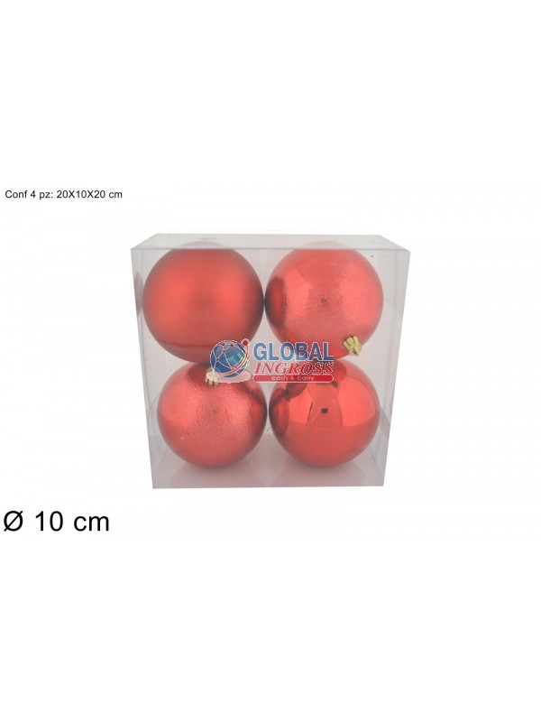PALLE ROSSO 3 FINITURE 10cm 4pz