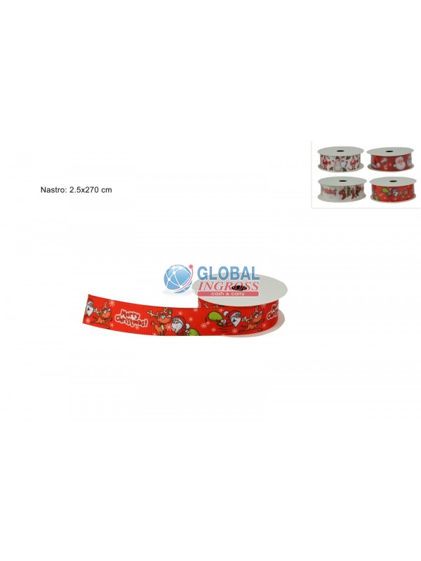 NASTRO NATALE DECORATO 2,5x270cm