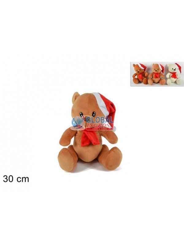 PELUCHE ORSETTO NATALE 30cm