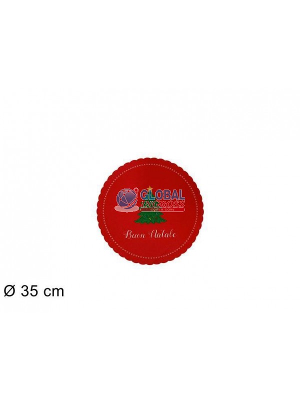 CENTRINO FELTRO ROSSO C/ALBERO 35cm