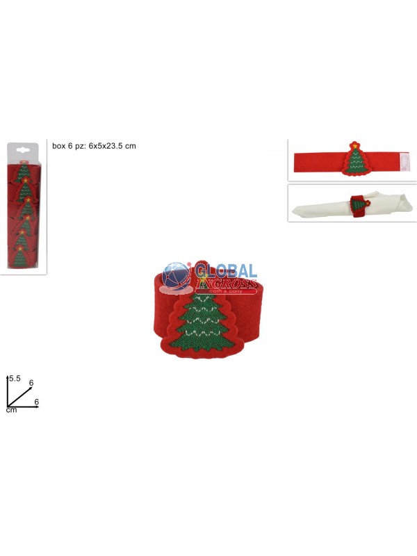 P/TOVAGLIOLI FELTRO 6pzALBERO