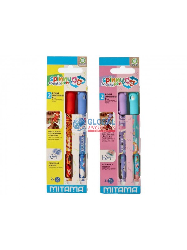 PENNE CANCELLABILI 2pz MITAMA SPINNY 0.7 ass.