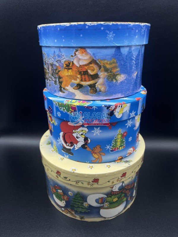 SCATOLA NATALE mis.2 TONDA 20cm