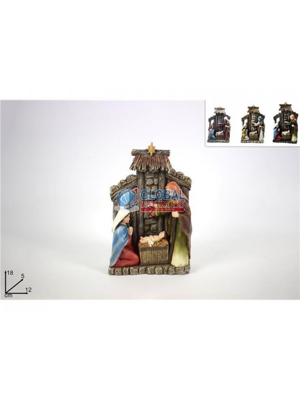 NATIVITA' C/CAPANNA POLIRESINA