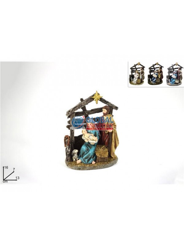 NATIVITA' BIMBO IN BRACCIO C/CAPANNA