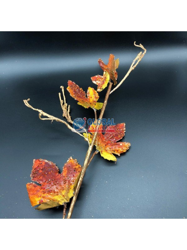 RAMO C/FOGLIE ACERO BRONZO