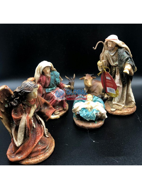 NATIVITA' 15cm GLITTER 11pz