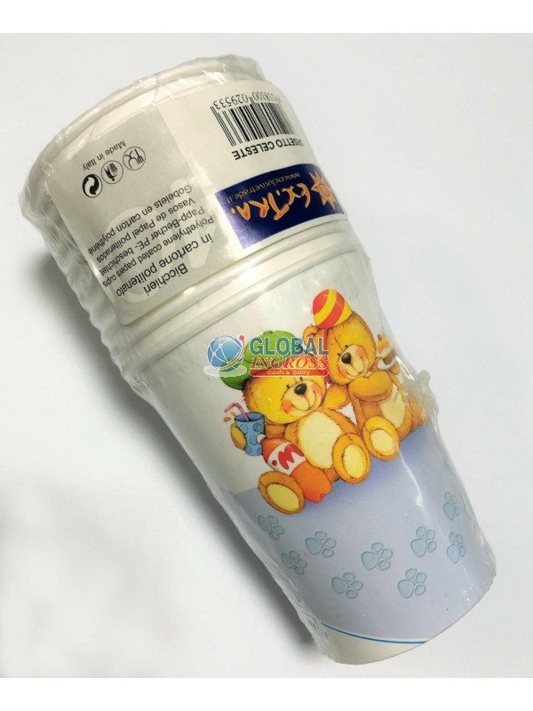 BICCHIERI ORSETTO CELESTE 10pz