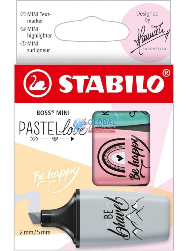 STABILO BOSS MINI 3pz PASTELLOVE ASS.49