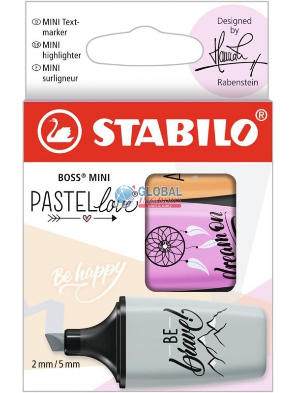 STABILO BOSS MINI 3pz PASTELLOVE ASS.59