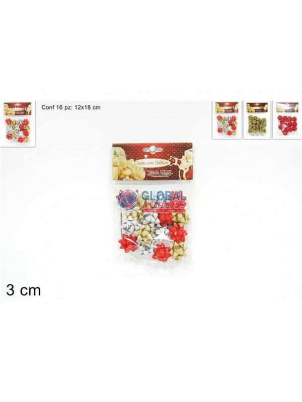 COCCARDINE GLITTERATE 3cm 16pz