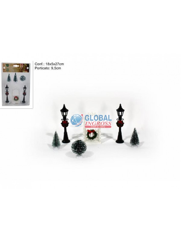 KIT PORTICATO LAMPIONI E ALBERELLI