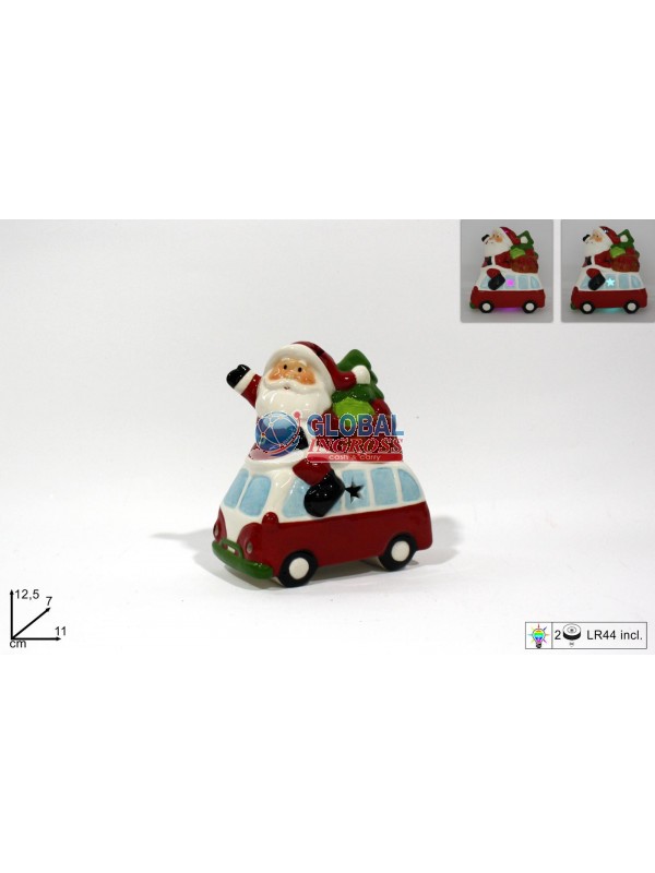 BABBO NATALE C/AUTOBUS C/LUCI