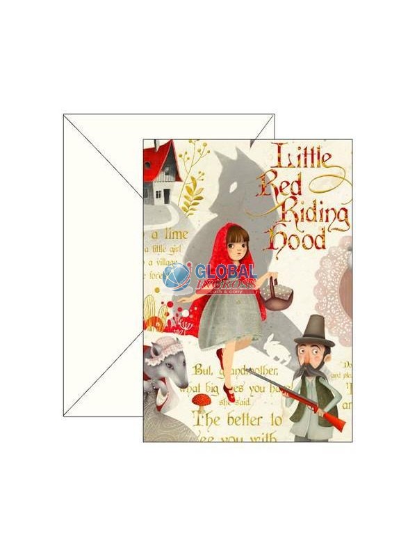 BIGLIETTO AUGURI STORY CAPPUCCETTO ROSSO