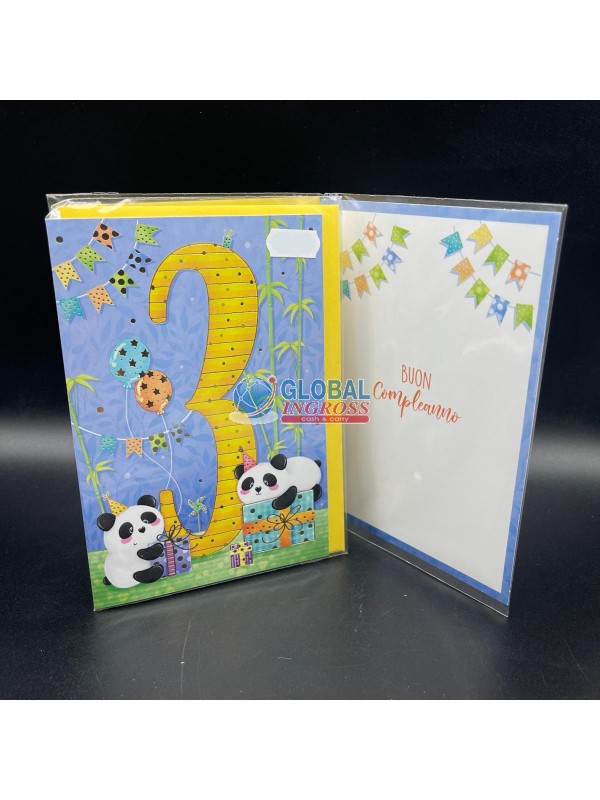 BIGLIETTO 3 ANNI ass.M PANDA