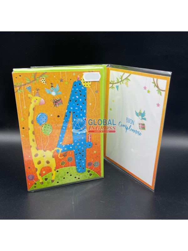 BIGLIETTO 4 ANNI ass.M GIRAFFA