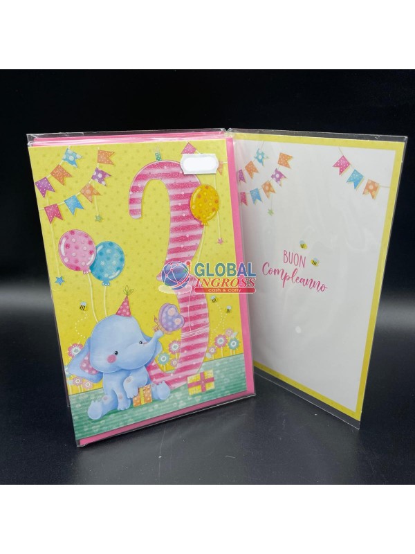 BIGLIETTO 3 ANNI ass.F ELEFANTINO