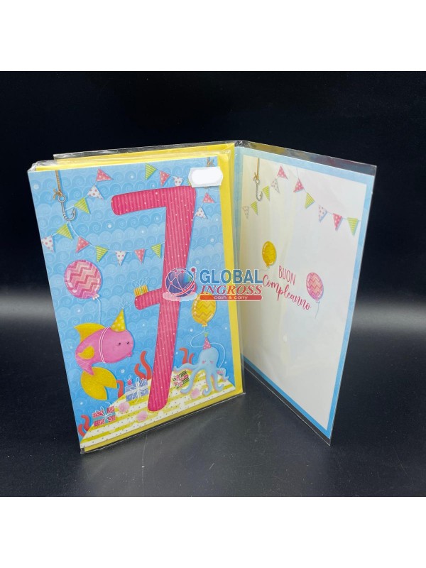 BIGLIETTO 7 ANNI ass.F PESCIOLINO