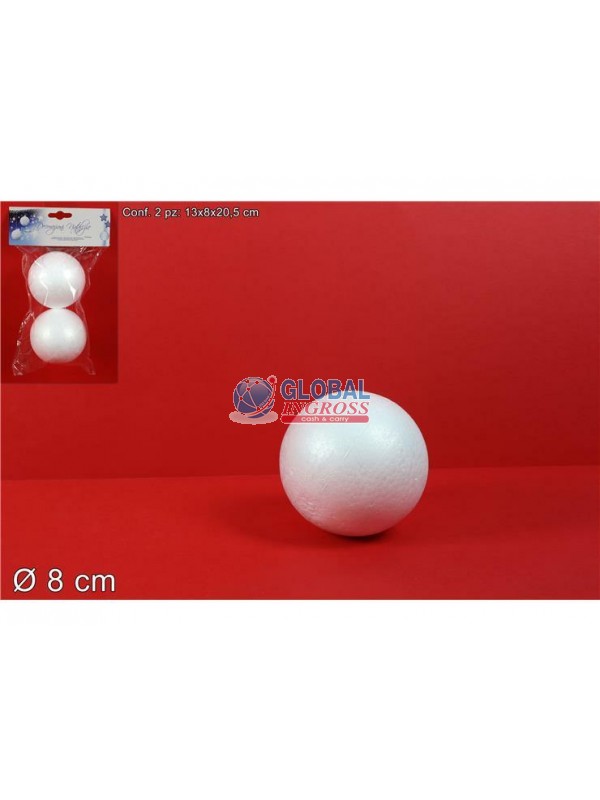 PALLA POLISTIROLO 8cm 2pz