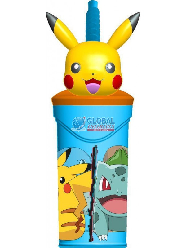 BICCHIERE 3D C/CANNUCCIA POKEMON