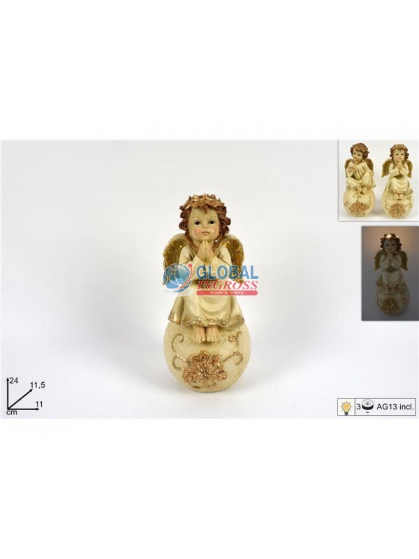 ANGELO SU SFERA C/LUCE