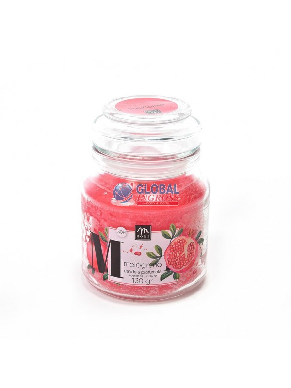 CANDELA BARATTOLO VETRO130gr MELOGRANO