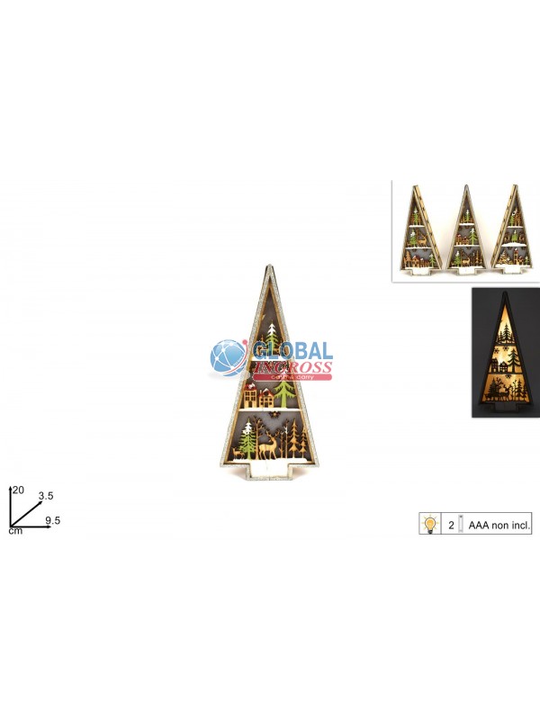 ALBERO LEGNO C/SCENARIOLUMINOSO