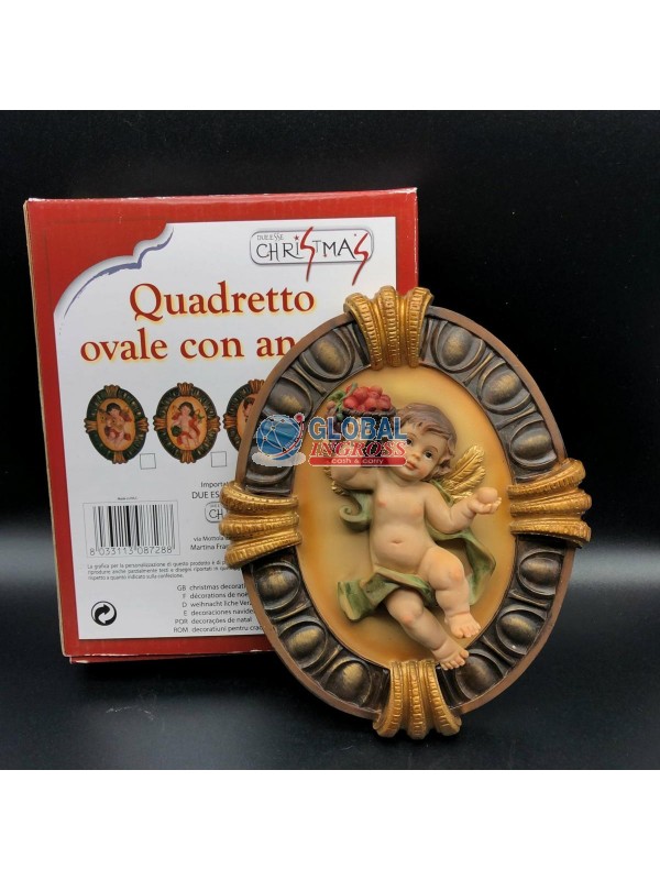 QUADRETTO OVALE C/ANGELO