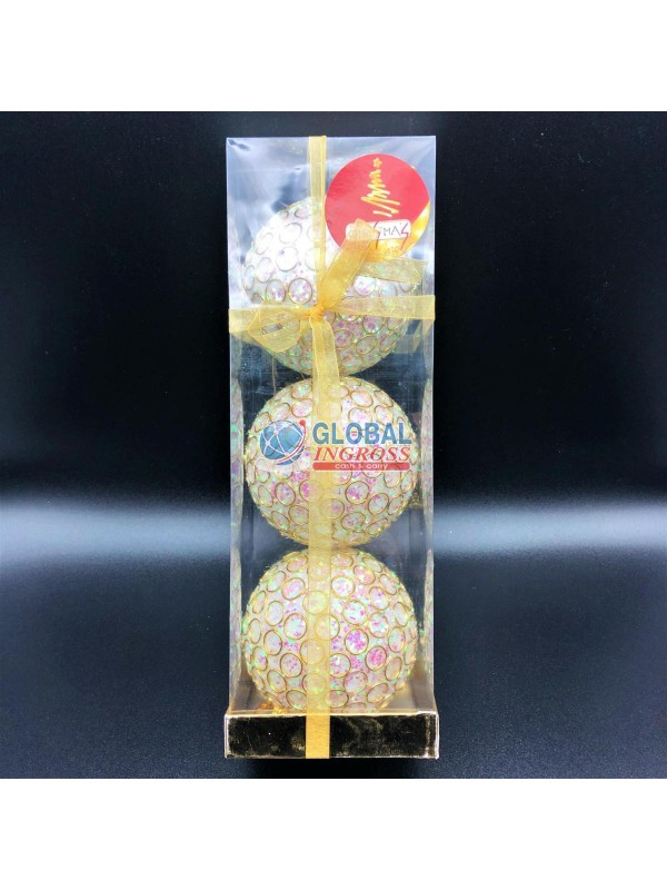 TRIS PALLE CERCHI CREMA9cm