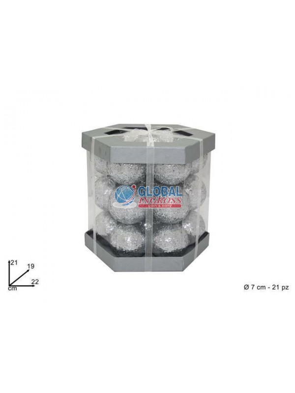 BOX 21 PALLE GLITTER ARG. 7cm