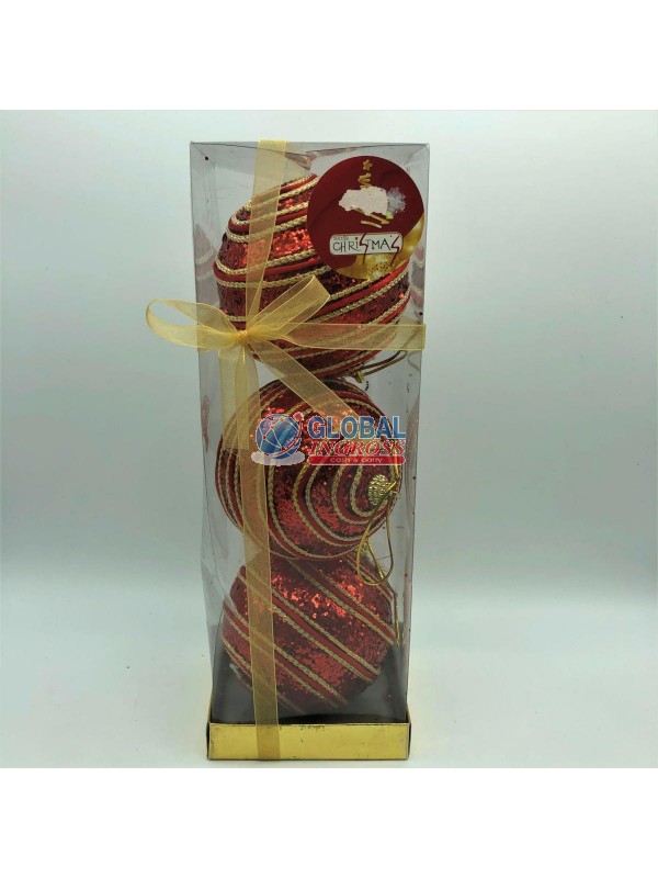 BOX 3 PALLE ROSSO GIRELLA 9cm