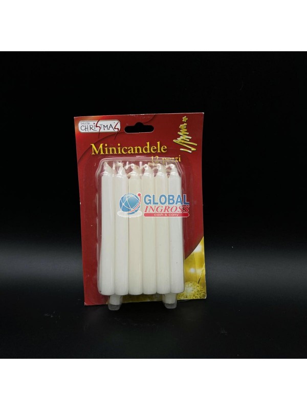 MINICANDELE BIANCHE 12 PZ