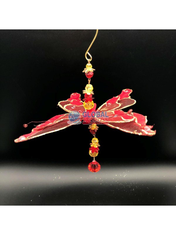 FARFALLA ROSSO/BRONZO FLORA