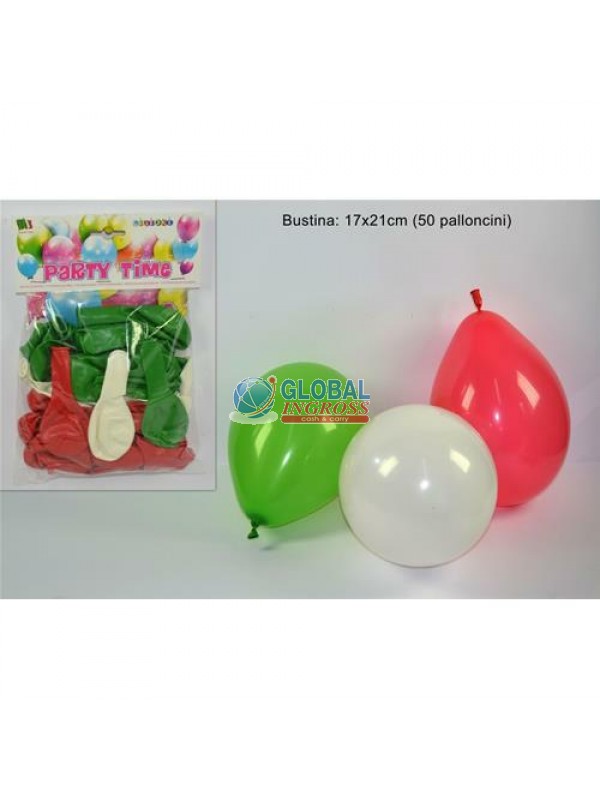PALLONCINI TRICOLORE 50pz
