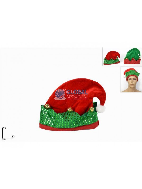 CAPPELLO ELFO CON CAMPANELLI