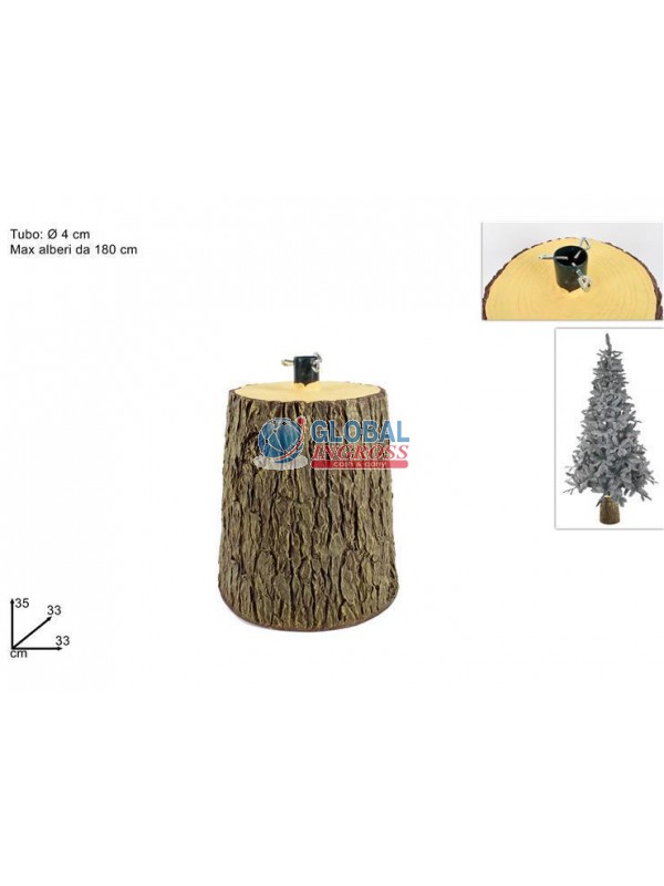 BASE TRONCO X ALBERO H.34 DIAM.32cm NATURALE VETRORESINA