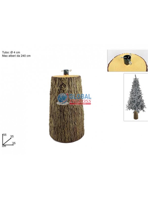 BASE TRONCO X ALBERO H.55 DIAM.35cm VETRORESINA