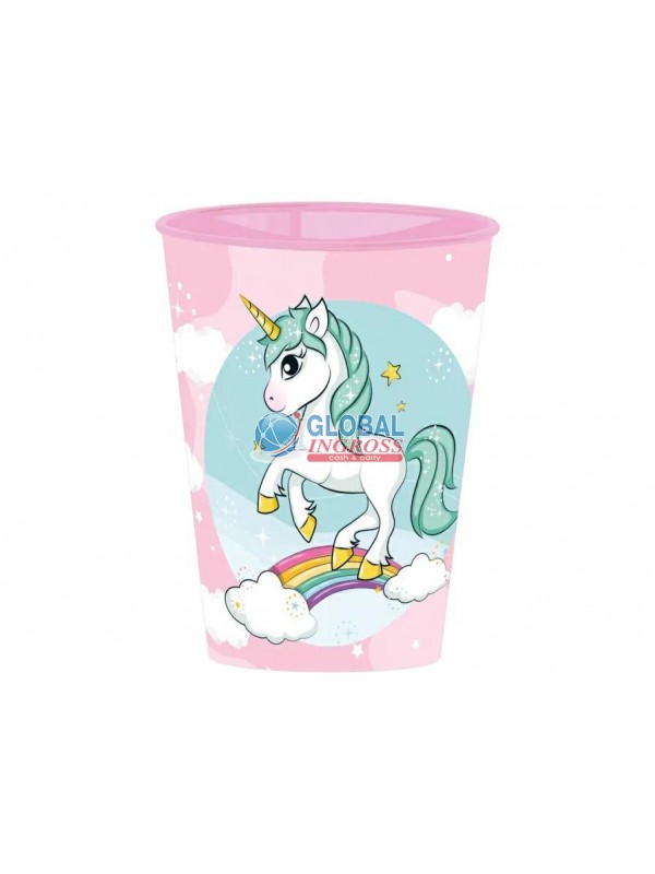 BICCHIERE PLASTICA UNICORNO
