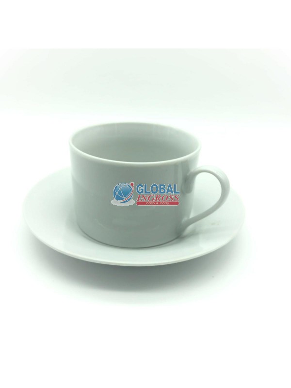 SET 6 TAZZE LATTE + 6 PIATTINI BIANCHI