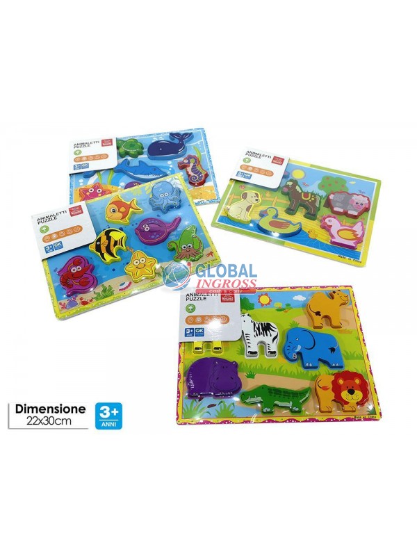 PUZZLE ANIMALETTI IN LEGNO ASS.