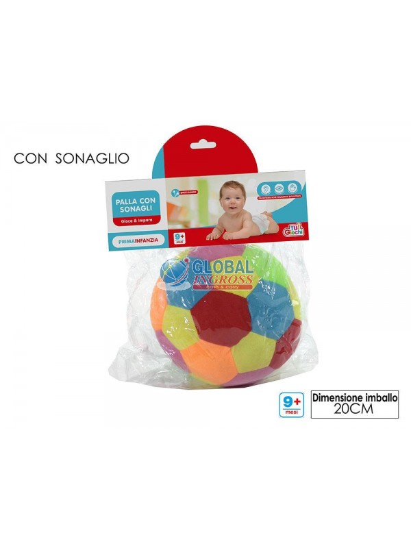 PALLA COLORATA C/SONAGLI 20cm