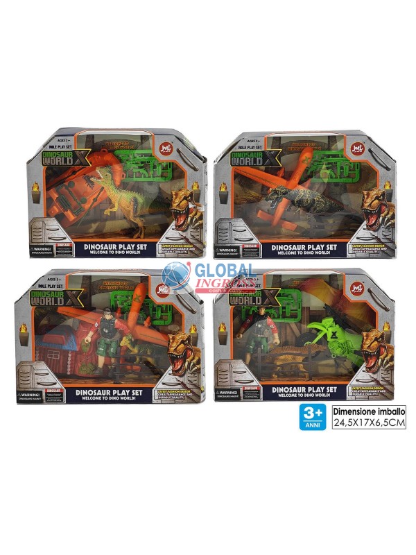 PLAYSET DINOSAURI C/PERSONAGGIO