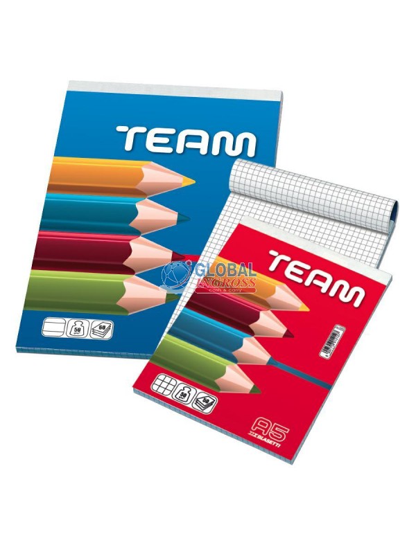 BLOCCO TEAM A5 5mm 50ff