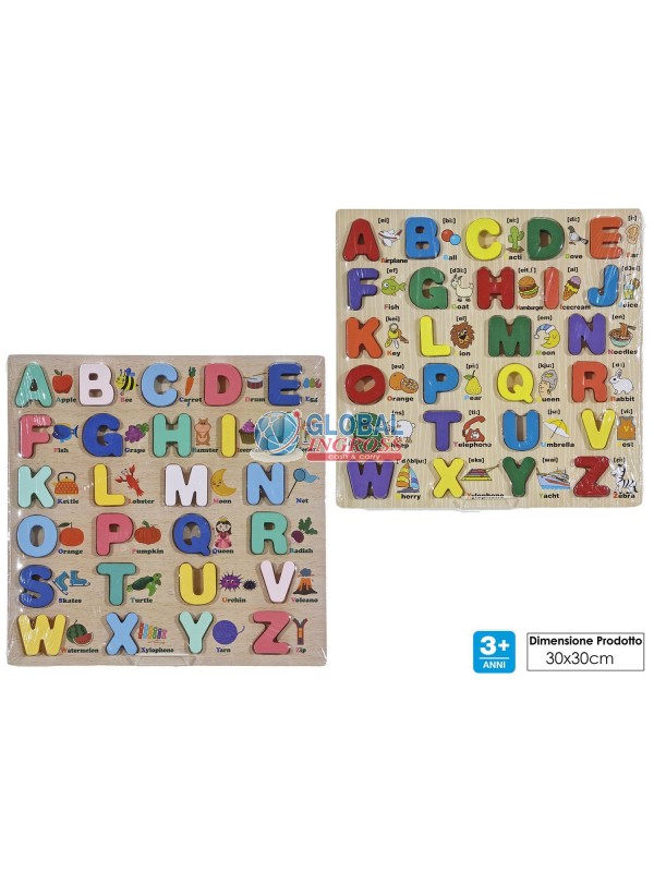 PUZZLE ALFABETO LEGNO